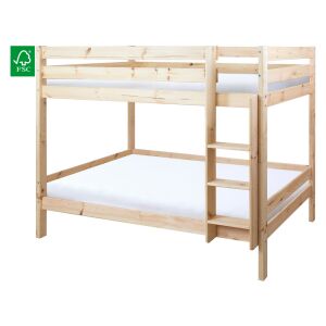 Emeletes ágy biztonsági akadállyal, 90x200, lucfenyő, BENY 144146059 - Bútor