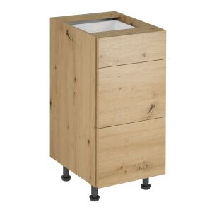 Alsó szekrény, artisan tölgy, LANGEN D40S3 P 144146085 - Konyhaszekrény