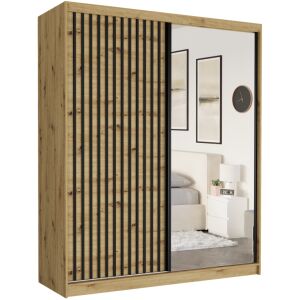 LUNA III. Gardróbszekrény tükörrel 183x218x60 - artisan