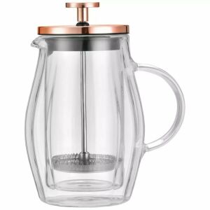Infuzor pentru cafea/ceai, sticlă, culoare cupru, 0,35L Klausberg KB7721, cu perete dublu 144151621 - Ceainice