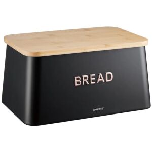 Fekete kenyértartó fa fedéllel Kinghoff KH-1948 144151640 - Kinghoff