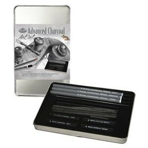 Szénrajz alapcsomag fém ceruzatartóban - 12 144151892 - Művészceruza