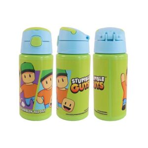 Stumble Guys All Day alumínium szívószálas kulacs akasztóval 500 ml