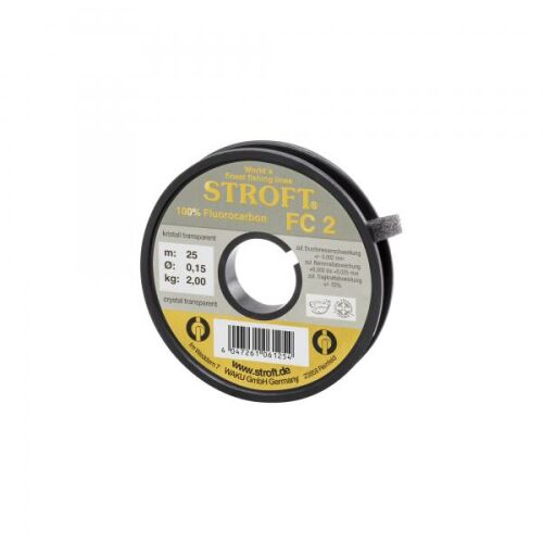 Stroft FC2 0.15mm 25m Fluorocarbon Horgászzsinór, Kristálytiszta - Stroft