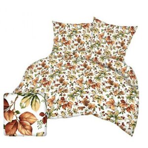 Ágynemű 200x220 fehér, piros levél A-1166  23 pamut