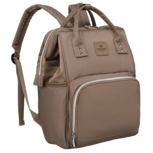 Kétrészes hátizsák bézs színben külső zsebbel - Peterson 144153171