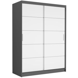 RIVANO IV. Tolóajtós gardróbszekrény 150x200x60 - antracit, fehér 144159632 - Baba & Tipegő