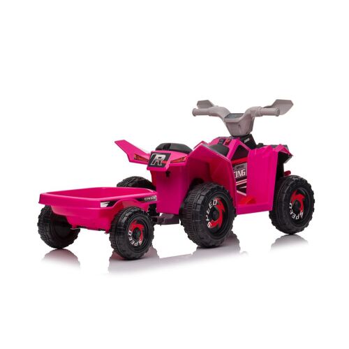 XMX630T Różowy Quad Akumulatorowy z Przyczepą 144201130