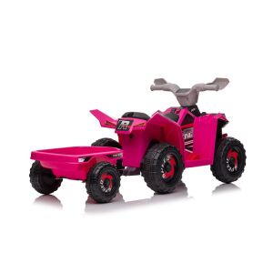 XMX630T Ružová batériová štvorkolka s prívesom