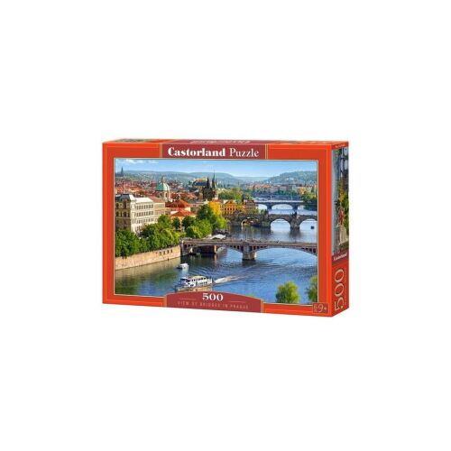 Castorland 500 darabos puzzle a prágai hidakkal 