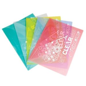 Irattartó tasak, A4, PP, patentos, 180 mikron, FLEXOFFICE "FO-CBF05", vegyes színek 144205650 - FlexOffice