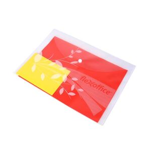 Irattartó tasak, A4, PP, patentos, 120 mikron, FLEXOFFICE, "FO-CBF02", áttetsző, mintás 144205711 - FlexOffice