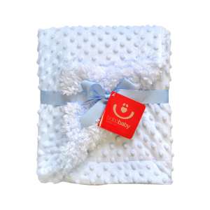 Bobobaby dupla rétegű plüss Takaró 75x100cm #kék 30425213