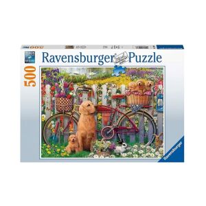 Puzzle 500 db - Kutyusok a kertben 144215842 - Ravensburger