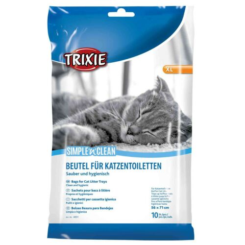 Trixie |  Simple'n'Clean Bags for Cat Litter Trays - zsák (átlátszó) alomtálcákhoz (XL) 56x71cm (10db) 144220056