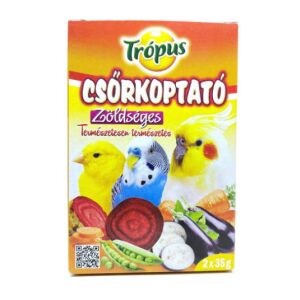 Trópus | Csőrkoptató - ízesített (zöldséges) díszmadarak részére - 2x35g 144220300 - Csőr- & Karomkoptató