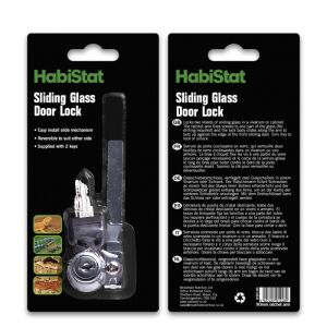 HabiStat | Vivarium Lock | Biztonságos terráriumzár kulccsal - 90mm 144221765 - Hal- & Hüllőtartás