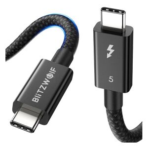 BLITZWOLF BW-HDC8 adatkábel Type-C - Type-C, Thunderbolt 5, FEKETE 144224628 - Thunderbolt kábel