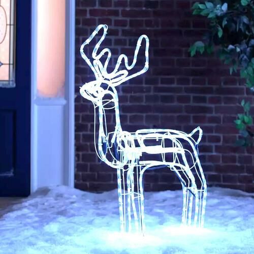 Karácsonyi 216 Led-es Mozgó Fejű Szarvas 80cm Hidegfehér 144225452