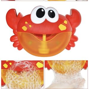 Vicces, zenélő ,világító, buborékfújó rákocska, erős tapadókoronggal