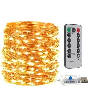 300 mikro światełek choinkowych LED ze złączem USB, 8 różnych trybów oświetlenia, ciepła biel, 30 m 144226093 - Lightshine