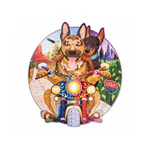 Puzzle 2D, Psy motocyklowe, WT, drewno, 256 elementów 144226334 - Puzzle i układanki