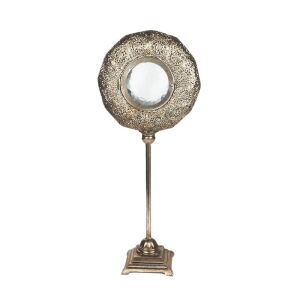 fém antik mécsestartó ezüst 33,5x18,5x80,5cm 144226991 - Mécsestartó