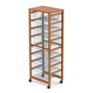 Raft mobil pentru depozitare, Arredamenti Italia, Gustavotto, lemn cires 144227098 - Depozitare și organizare