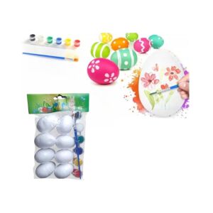 Set de Paste din Polistiren pentru Pictat cu Acuarele si Pensula, 8 oua 144228908 - Decorațiuni de Paște