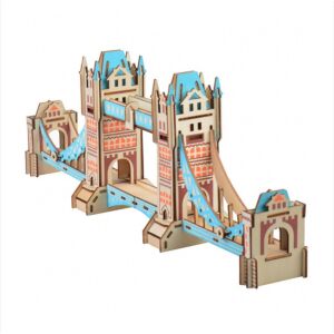 Set de Construit din Lemn, Macheta 3D, Copii si Adulti, 105 piese, Tower Bridge, Podul Turnului din Londra, 14+ ani 144228921 - Puzzle 3D & Puzzle cu burete