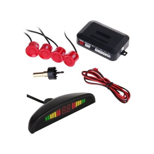 Set Senzori parcare auto detector parktronic display radar monitor 4 senzori ROSU 144232175