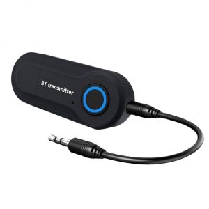 Adaptor Audio Bluetooth Techstar® T12, Bluetooth 5.0, Microfon Incorporat, AUX 3.5 mm, Hands Free, pentru PC/TV/Auto, Negru 144232211 - Transmițătoare