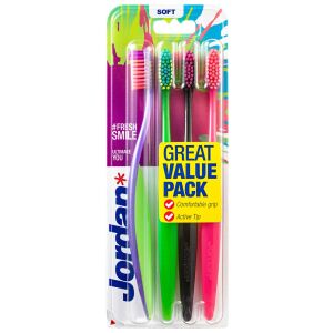 Jordan Szczoteczka do zębów Ultimate You soft - mix kolorów 1op.-4szt 144232693 - Fogkefe