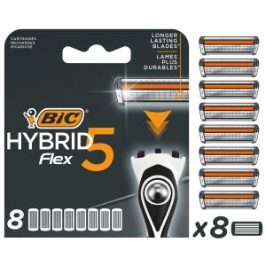 BIC Hybrid Flex 5 Wkłady do maszynki - blister 1op.8szt 144232802 - Borotvapenge