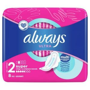 ALWAYS Ultra szárnyas betétek - Super (2-es méret) 1 csomag - 8 darab 144233056 - Intimbetét