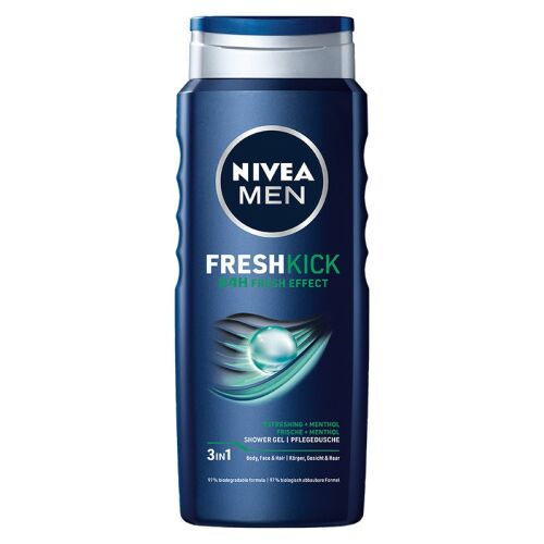 Nivea Men Żel pod prysznic 3in1 Fresh Kick 400ml 144233226