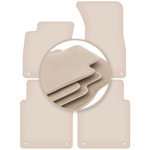 PRÉMIUM bézs színű lábszőnyegek: Audi A8 D3 Long / long 2002-2009 144255473