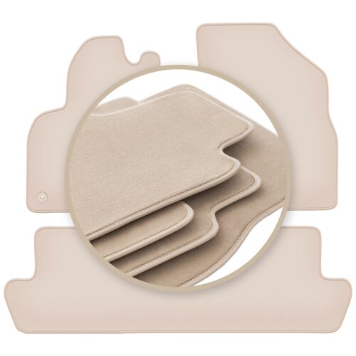 PRÉMIUM bézs színű lábszőnyegek a következő modellekhez: Peugeot 5008 I crossover 2009-2017 144267039