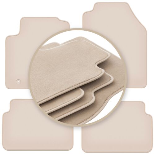 PRÉMIUM bézs színű lábszőnyegek: Ford Focus MK1 (facelift előtti) ferdehátú, szedán, kombi 1998-2001 modellekhez 144350418