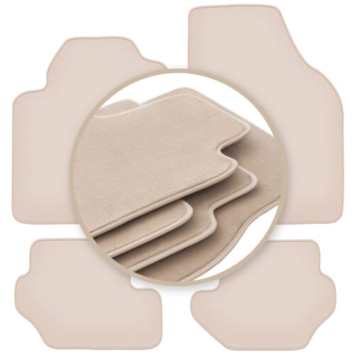 PRÉMIUM bézs színű lábszőnyegek a következő modellekhez: Ford Fiesta MK5 ferdehátú 1999-2002 144354543