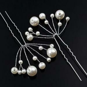 ESKÜVŐ HAD03B - Menyasszonyi fehér gyöngyös hajtű, hajdísz 144324509 - Hajtű