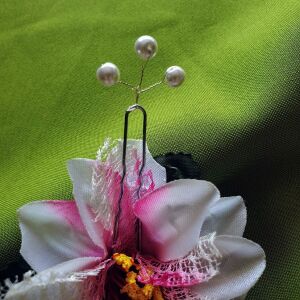 ESKÜVŐ HAD104 - Menyasszonyi 3 ágú gyöngyös hajtű, hajdísz 144359445 - Hajtű