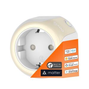 Pametna utičnica Onvis S4EU, upravljanje aplikacijom i glasom, kompatibilna s Alexa, Apple HomeKit i Google Home, mjerač vremena, Thread mreža, trenutačan odziv, mat završna obrada 144362417 - Pametni uređaj