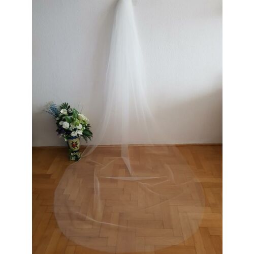 FTY52 - 1 rétegű, szegetlen, Ekrü menyasszonyi fátyol 300x150cm 144363043