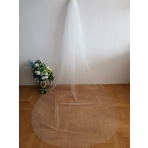FTY56 - 1 rétegű, szegetlen, Ekrü menyasszonyi fátyol 500x150cm 145541814 - Lovaskate
