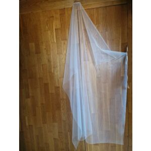 FTY130 - 1 rétegű, szegetlen, Hófehér menyasszonyi szögletes fátyol 150x150cm 144363391 - Lovaskate