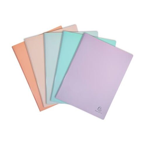 Bemutatómappa, 30 zsebes, A4, EXACOMPTA "Aquarel", vegyes pasztell színek 144393271