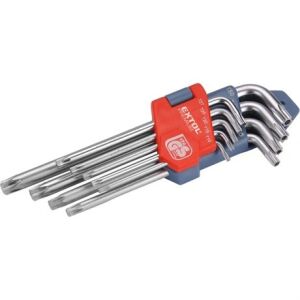 Extol Premium TORX KULCS KÉSZLET, CV. , 9DB, LYUKAS, T10,15,20,25,27,30,40,45,50, BLISZTEREN 6601