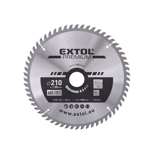 Extol Premium KÖRFŰRÉSZLAP, KEMÉNYFÉMLAPKÁS, 210×30MM(LYUK ÁTM), T40, 3,2MM 8803236 144396331