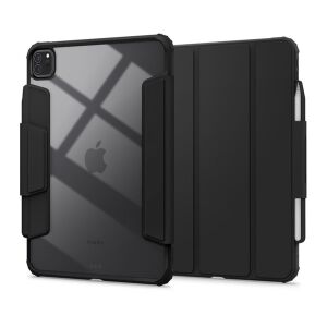 IPAD Pro 11 (2025) SPIGEN AIR SKIN PRO tok álló, ECO bőr hatású aktív FLIP, ceruza tartó, FEKETE 144400691 - Spigen
